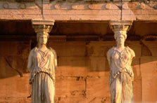 The temple of Caryatids Athens