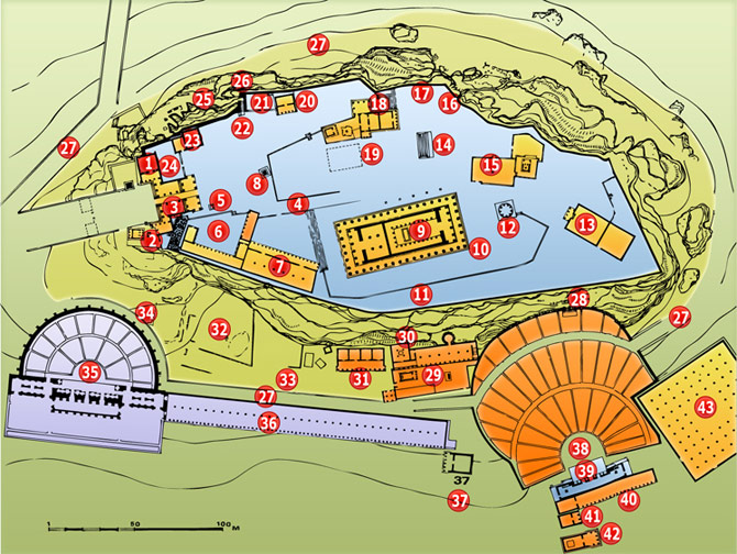 map of the acropolis