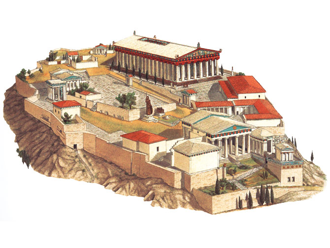 map of the acropolis