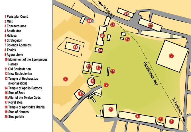 ancient greece agora map