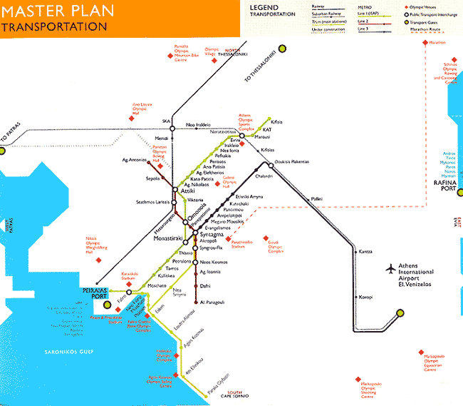 Athens train map