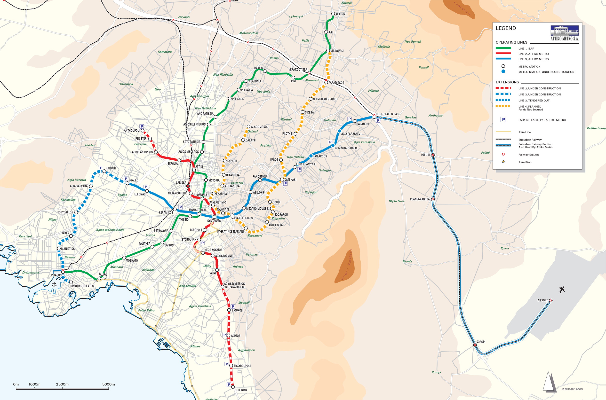 Athens Metro Map