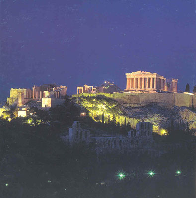 Acropolis night lights