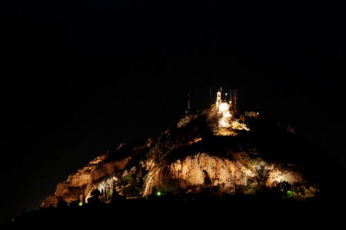 Lycabettus Hill by Night
